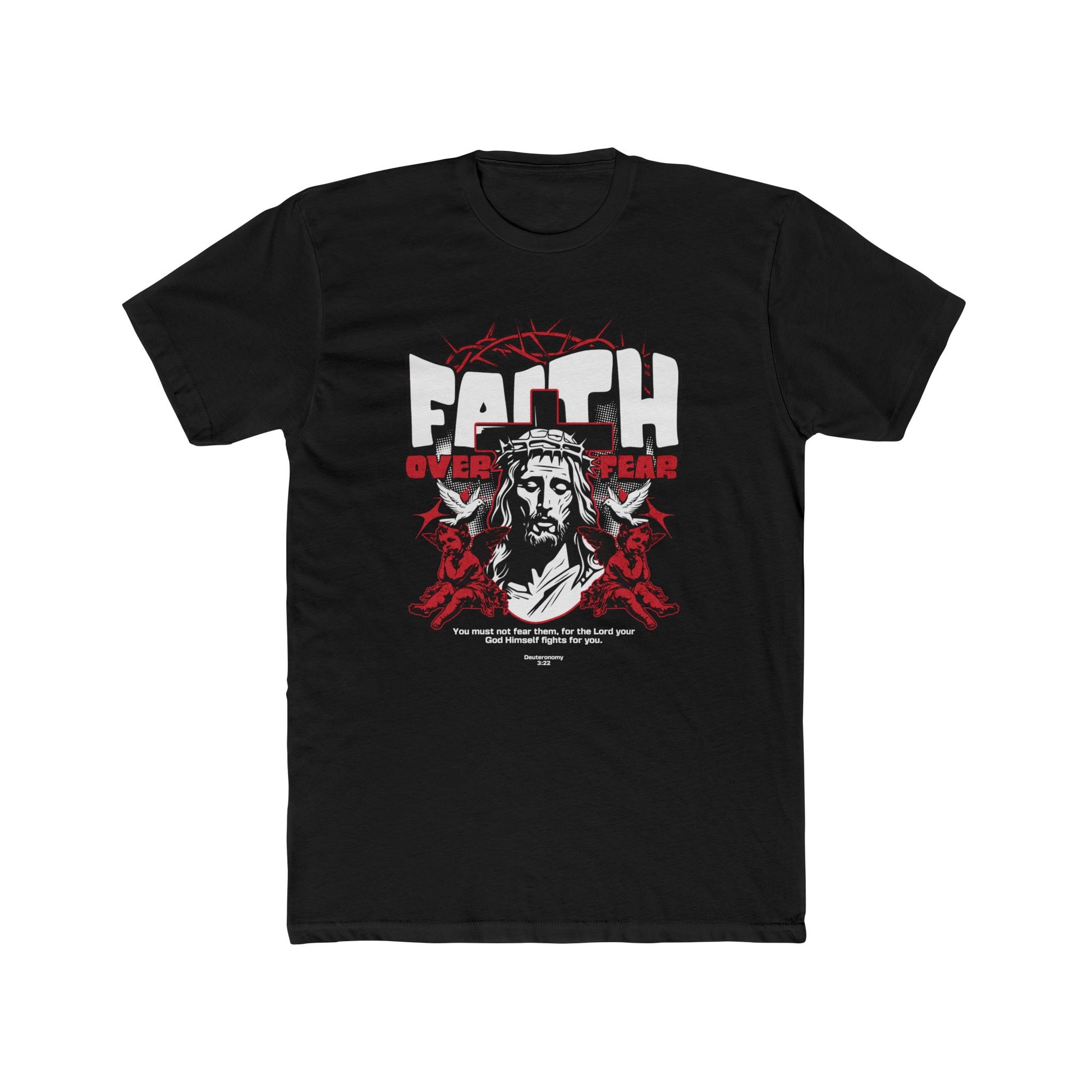 Faith Cotton Black Crew T-Shirt