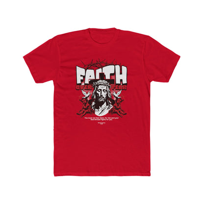 Faith Cotton Red Crew T-Shirt