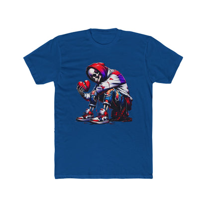 Broken Soul Cotton Blue Crew T-Shirt