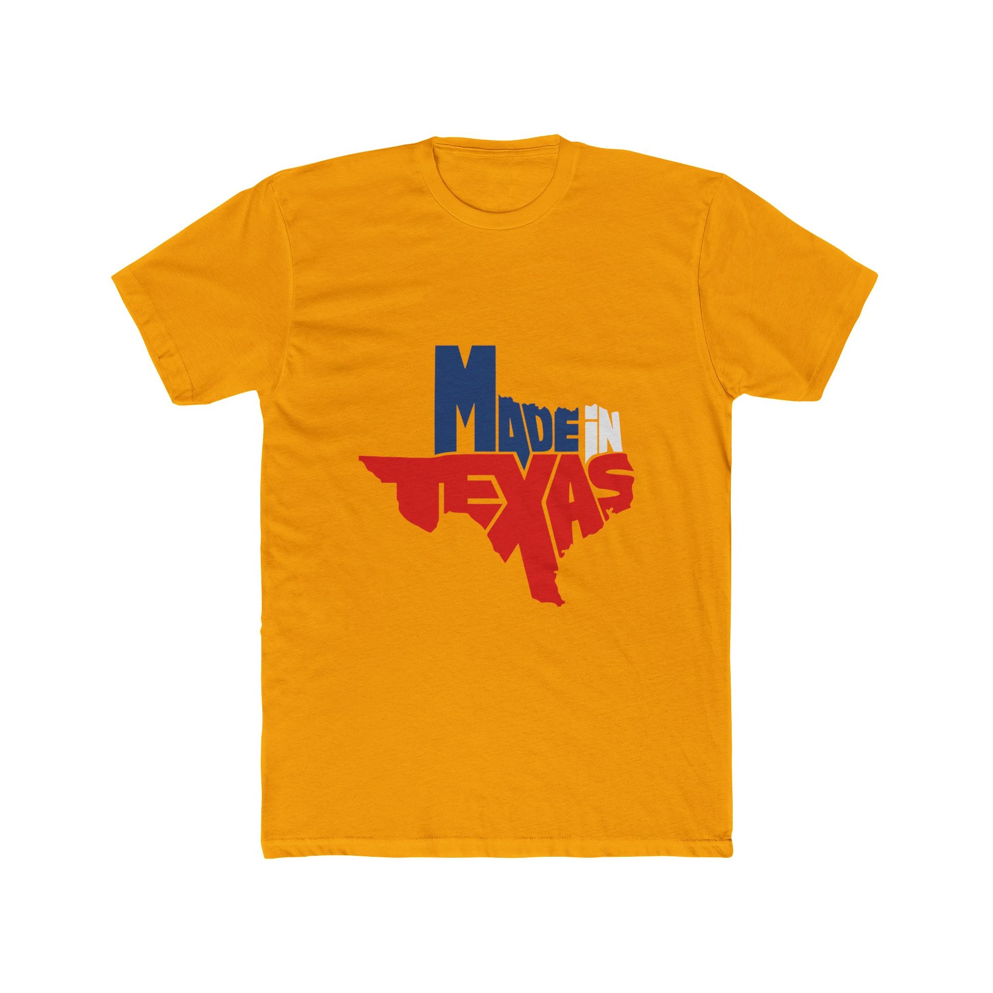 Texas Cotton Yellow Crew T-Shirt