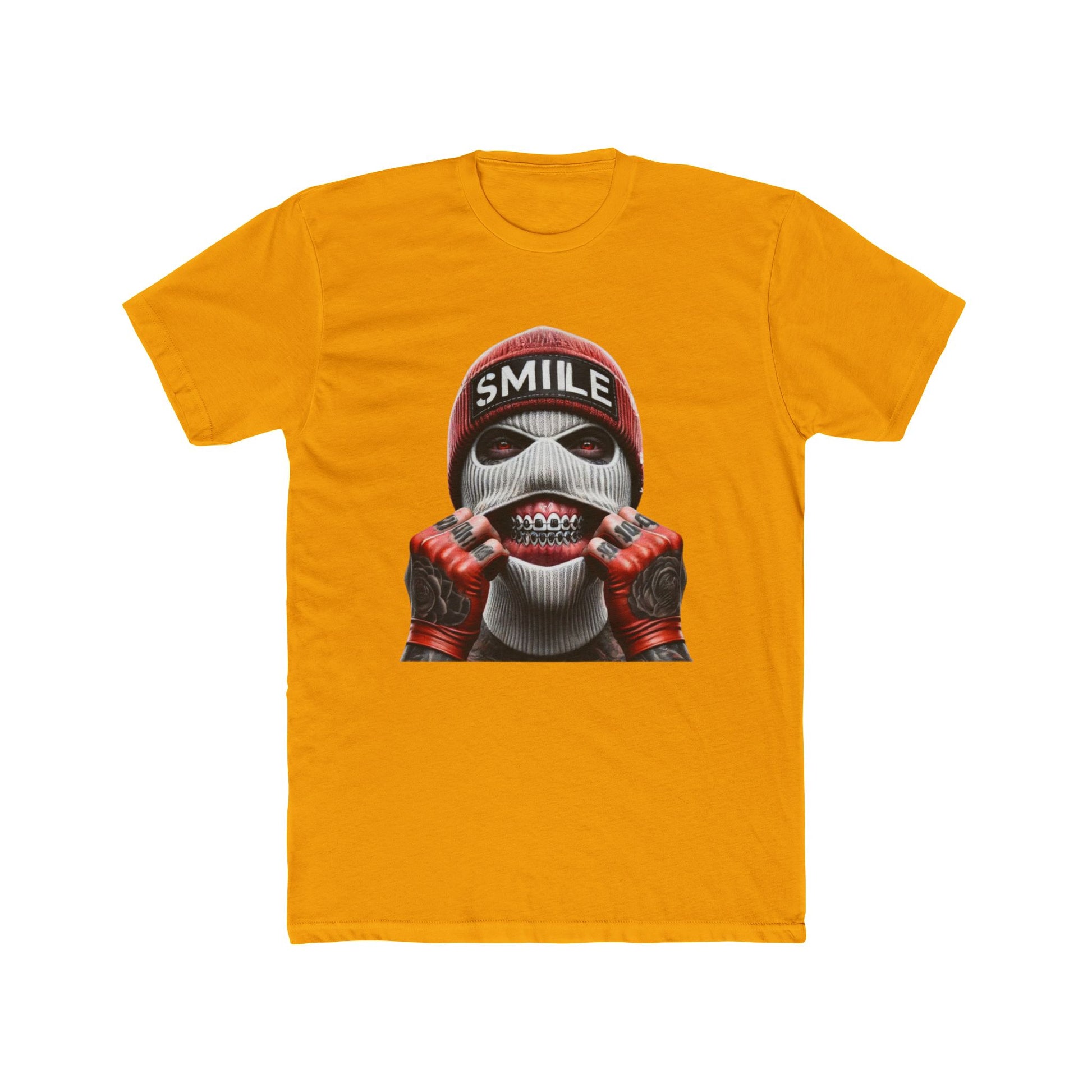 Smile Cotton Yellow Crew T-Shirt